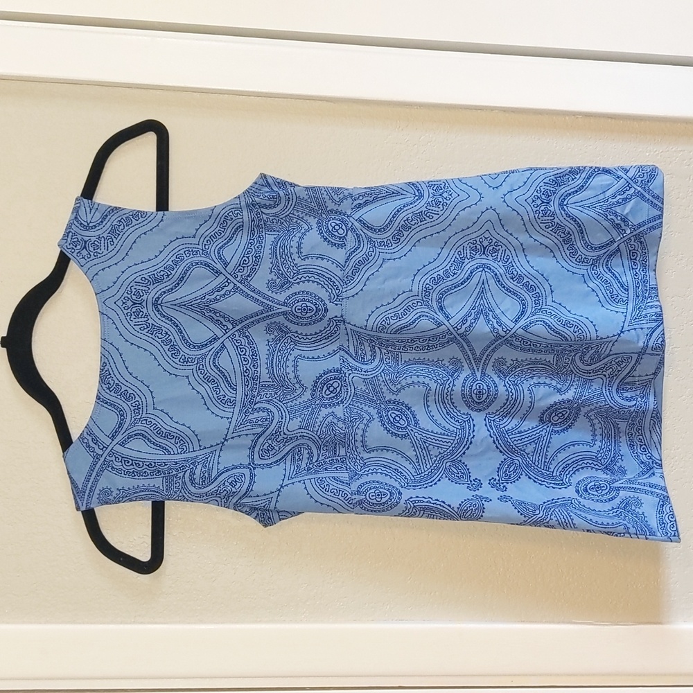 Patagonia Women's Blue Paisley Print Bandha Ruched Tank Top Shirt Active Small - Picture 4 of 8